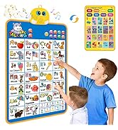 Electronic Alphabet Wall Chart, Talking ABC, 123s, Music Poster, Kids Learning Toys for Toddlers ...