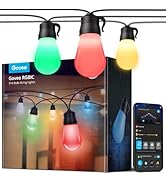Govee Smart Outdoor String Lights H7029, 24ft RGBIC Outdoor Lights with 8 Dimmable LED Bulbs, IP6...
