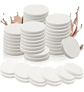 Vmiapxo 48 Pieces White Makeup Sponge, Cosmetic Sponge Round Foam Pad, Compact Facial Powder Puff...