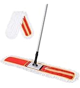 36" Commercial Dust Mops with 59" Extendable Long Handle, Heavy Duty Wet and Dry Mop for Marble T...