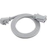 Clear Power 6 ft 14/3 Gray Air Conditioner/Major Appliance Indoor Extension Cord, Grounded Flat P...