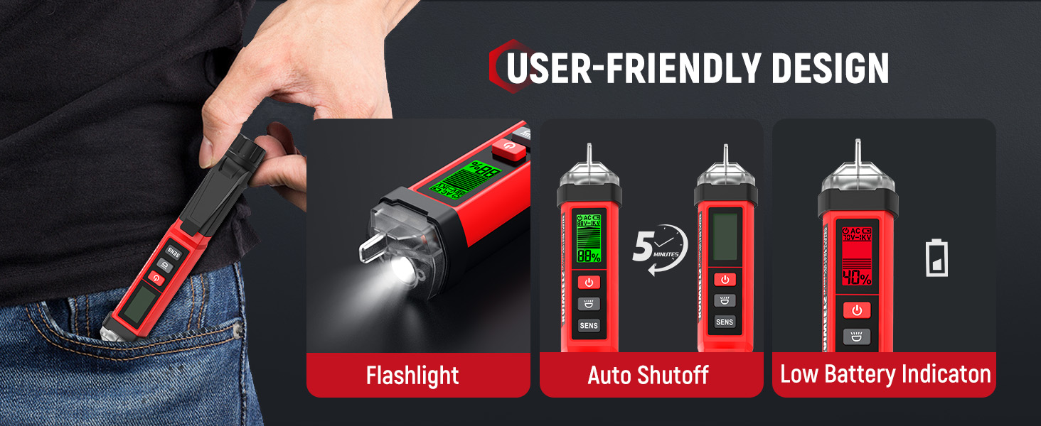 Portable Electrical Tester Safe Voltage Detector for Outlet and Wire