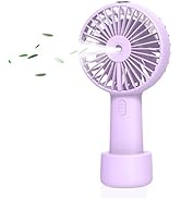 Small Handheld Misting Fan, Portable Mister Fan with 20ml Water Tank Rechargeable USB/Battery Ope...
