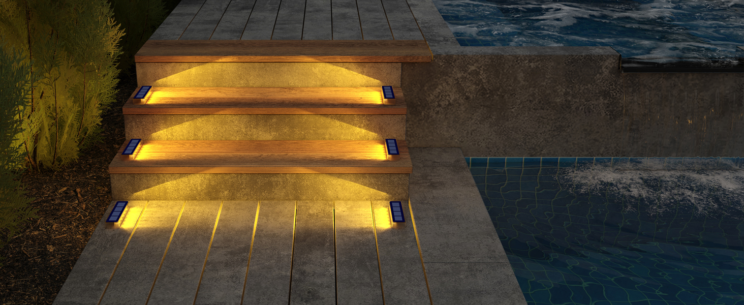 solar stair lights outdoor waterproof