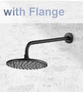 OFFO Shower Arm with Flange, 6 Inches Wall Mount Replacement Angle Shower Head Arm Wall-Mounted F...