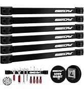 Magnetic Tool Holder Storage Organizer: 7-Piece Garage Wall Mount Rack Organization Strip Power M...
