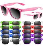 ASTARON 12 Pack Party Sunglasses Bulk Neon Party Favors for Beach Wedding Party Pool Party Supplies
