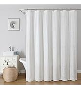 Onalasyc Butterfly Shower Curtain, Lace Butterfly Shower Curtains for Bathroom, White Sheer Showe...