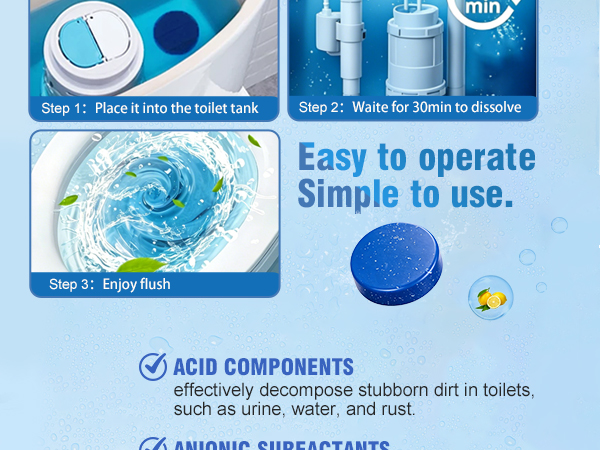 Toilet Bowl Cleaner Tablets for Tank