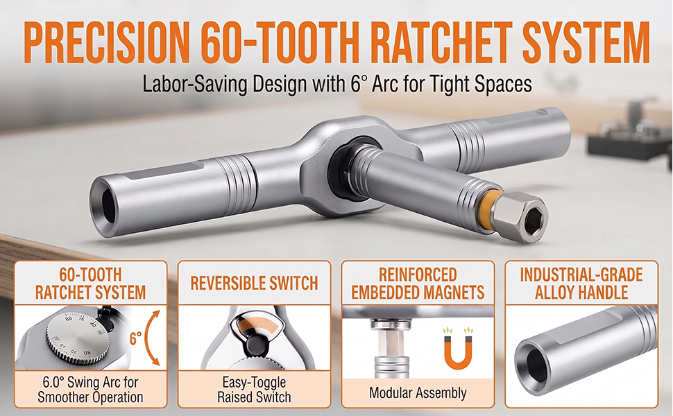 magnetic ratcheting screwdriver set