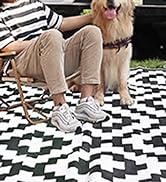 RVGUARD RV Outdoor Rugs, Reversible Patio Mat 9 x 18 Feet, Waterproof Camping Rugs for Indoor/Out...