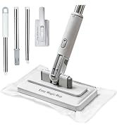 Snap on Grip Mini Mop, No-Touch Lazy Mop, Touch-Free Cloth Attachment, Secure Cleaning Pad Grip, ...