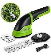WORKPRO Cordless Grass Shear &amp; Shrubbery Trimmer - 2 in 1 Handheld Hedge Trimmer Electric Grass T...