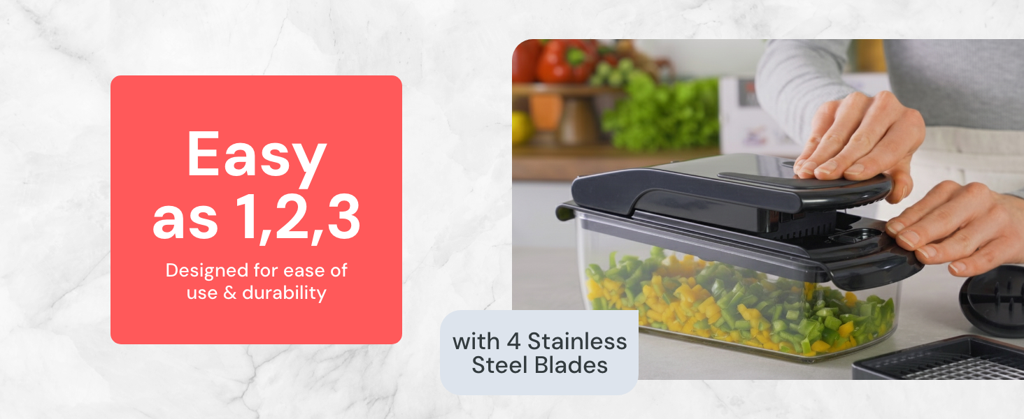 vegetable chopper easy 1,2,3