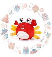 Emoin Musical Crawling Talking Crab Baby Toy Interactive Infant Tummy Time Baby Toys,Crawling Sin...