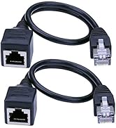Ethernet Extension Cable - iGreely 2Pack Ethernet LAN Male to Female Network Cable RJ45 Cat6 Exte...