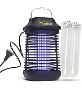 Bug Zapper 4200V for Outdoor and Indoor, 2 Replacement Lamps, Waterproof Electric Mosquito Zapper...