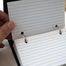 pre hole punched 3x5 lined index cards 100 count
