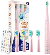 SEAGO Kids Electric Toothbrush, Sonic Soft Bristle Rechargeable Toothbrushes with DIY Stickers, 5...