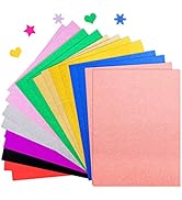 UCEC Glitter Cardstock, 20 Sheets Glitter Paper, 10 Colors Glitter Paper for Crafts, A4 Glitter C...