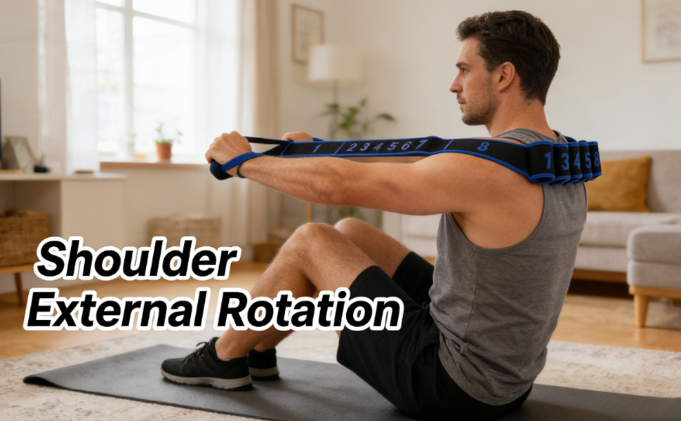 Fitness Resistance Band with Numbered Sections,2026 Elastic Tension Band Exercise Pull Rope