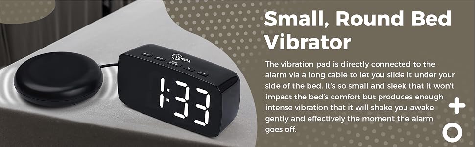 vibrating alarm clock with bed shaker 