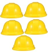 TOYANDONA 5pcs Kids Construction Hat Yellow Plastic Childrens Hard Hat Toy Construction Worker He...