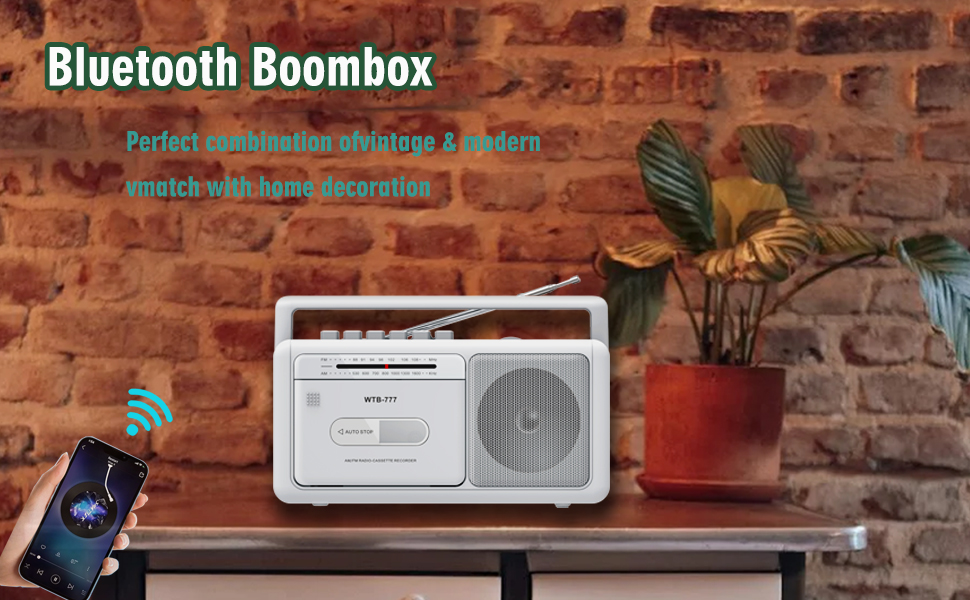 retro and modern tape player recoder