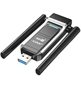 EDUP USB WiFi 7 Adapter BE6500 Wireless Network Card IEEE 802.11be Tri-Band 6GHz/5GHz/2.4GHz for ...