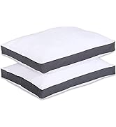 GOLD TEXTILES Gusseted Bed Pillows for Sleeping 12 Pack - Hotel Quality Cooling Pillow - Back, St...