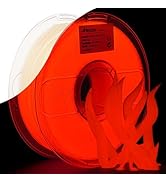 AMOLEN PLA 3D PLA Printer Filament, 1.75mm Glow in The Dark Red PLA Filament for 3D Printing, 1kg...