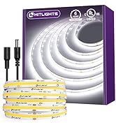 HitLights COB LED Strip Lights Cool White 5000K 16.4FT UL-Listed High Lumen High Density LED Tape...