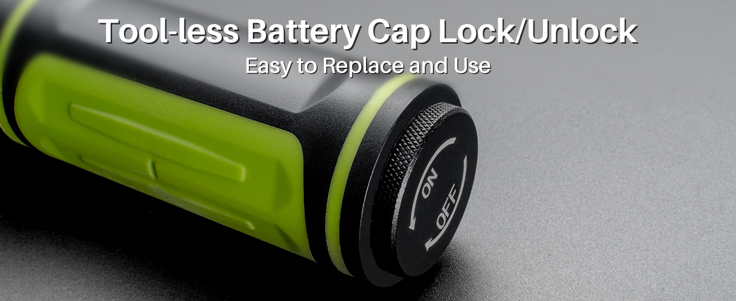 Battery Cap Lock and Unlock