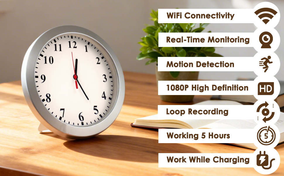 wireless clock camera WH47 2
