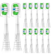 Zekuavi Replacement Brush Head Compatible with Phillips Sonicare Electric Toothbrush, 12 Pack Too...