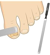 BALUCA Professional Stainless Steel Long Nail File for Thick Nails, Fingernail Toenail File for S...