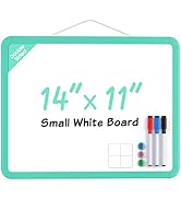 MaxGear Small Dry Erase Board for Wall, 14"x 11" Hanging Double-Sided Whiteboard with 3 Dry Erase...