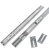 LONTAN 1 Pair 22 Inch Side Mount Soft Close Drawer Slides 3 FOLD Full Extension Drawer Glides - 4...