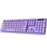 NPET K10V1 Wired Computer Keyboard, Plug and Play, Full-Size with 12 Multimedia Keys, Spill-Resis...