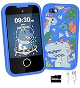 Kids Smart Phone Toy for Boys 3 4 5 6 7 Year Old, Touchscreen Toy Phone with Dual Camera Music Pl...