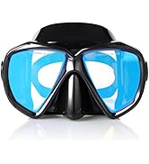 Snorkel Diving Mask Panoramic HD Swim Mask, Anti-Fog Scuba Diving Goggles,Tempered Glass Dive Mas...