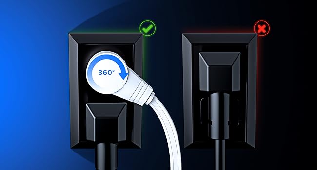 360 Roatating Extension Cord not blocking other cords