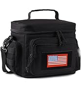 Lunch Box for Men, Tactical Lunch Bag MOLLE Webbing Leakproof Insulated Large Lunch Cooler Women ...