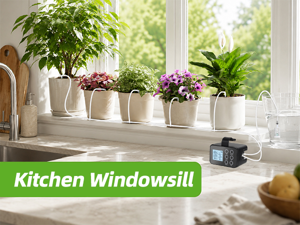 automatic watering system for potted plants