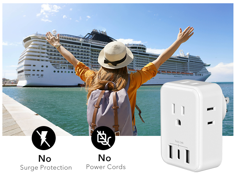 multiple plug outlet with usb ports