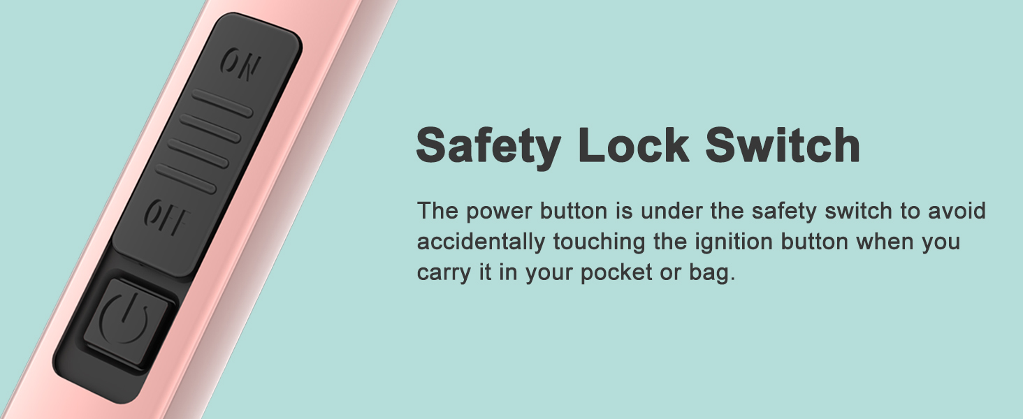 Safety lock switch candle lighter