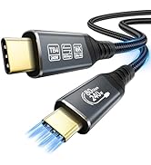 ZONLELE 6.6FT USB C Cable, 80Gbps USB4 Data Cable, 240W Braided Fast Charging PD3.1, 16K Dual 8K ...