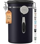Veken Coffee Canister, 39OZ Large Christmas Coffee Lovers Gift Basket Set,Airtight Stainless Stee...