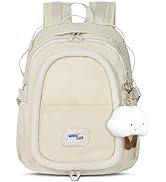 Cute Aesthetic Backpack for Teen Girls Women 15.6 Inch Laptop Backpacks Middle School Bag Anti-Th...