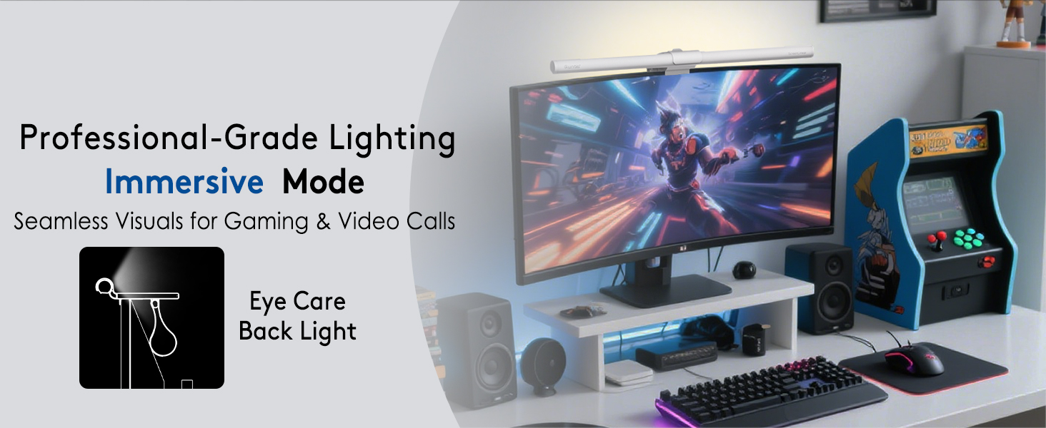 Curved Gaming Monitor light bar